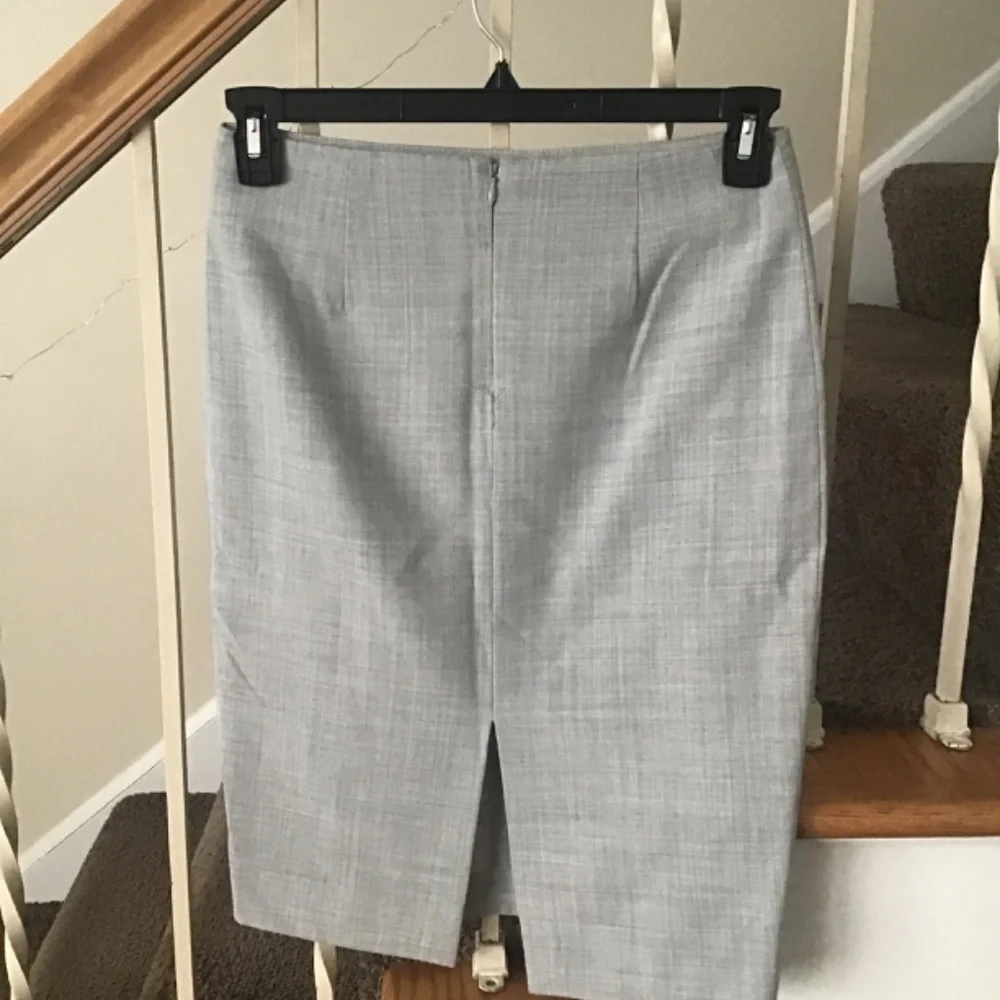 Vintage pencil back slits skirt heather grey 2 Victorias secret